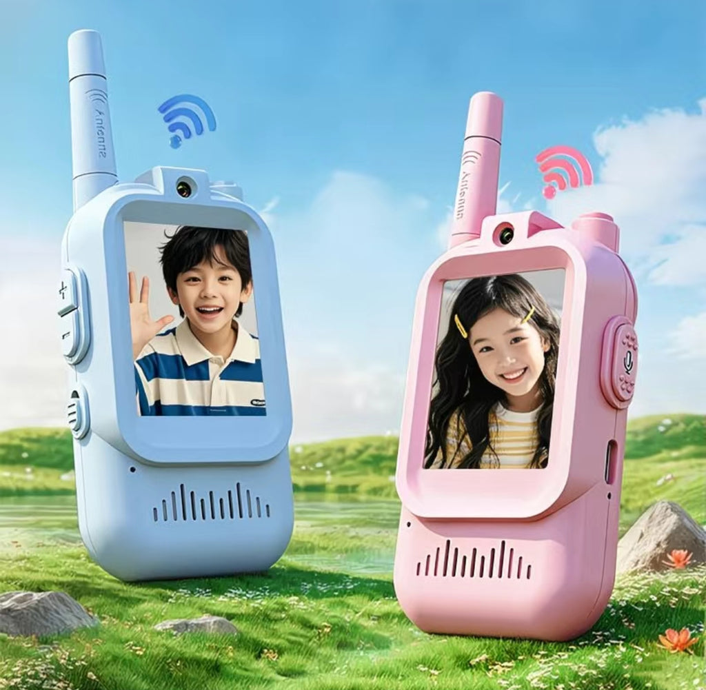 Paire de Talkie-walkies pour enfants avec vidéo et camera HD rechargeable