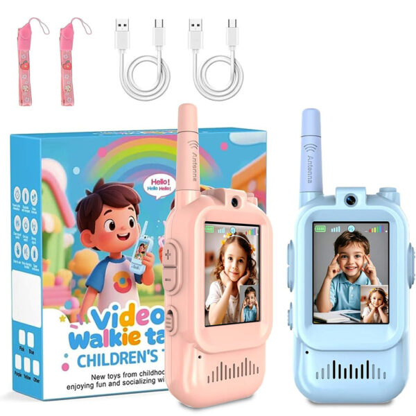 Paire de Talkie-walkies pour enfants avec vidéo et camera HD rechargeable